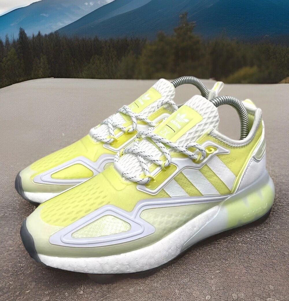 Adidas Originals ZX 2K BOOST Ultra Rare Yellow Shoes Womens 7 NEW Fast Ship